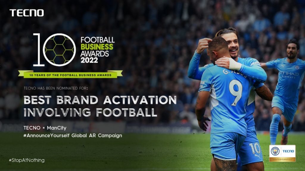 TECNOs AR Campaign Shortlisted for Best Brand Activation Involving Football