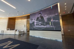 LG LED Signage curved video wall at NAB Headquarters